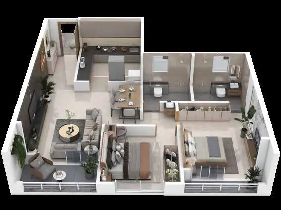 2 BHK Flat / Apartment for Sale in Moshi, Pimpri-Chinchwad