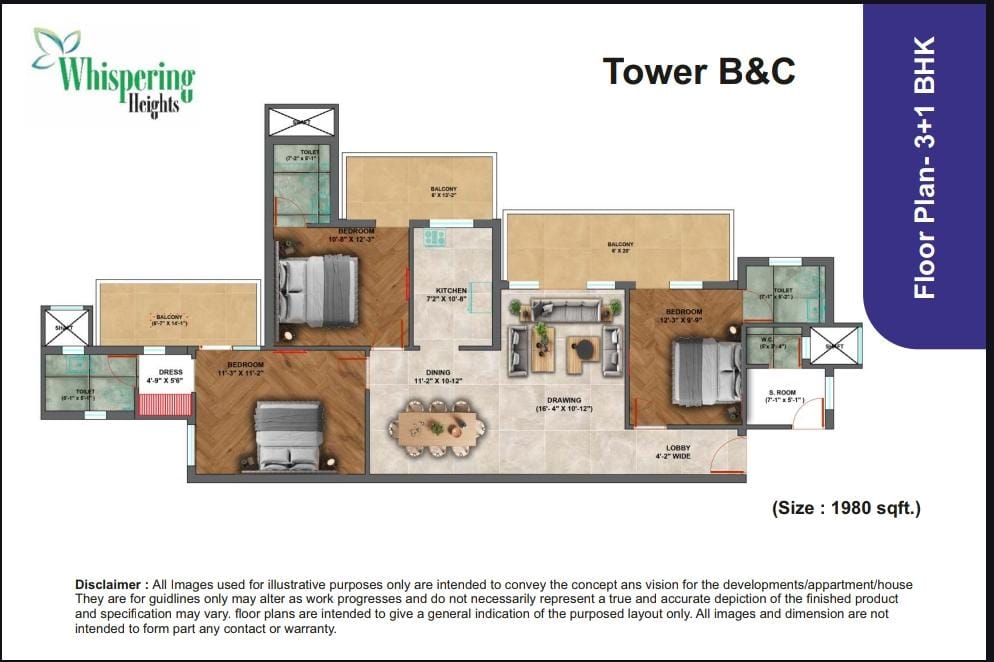 Property Image — 2 BHK Flat for Sale in RPS City, Faridabad