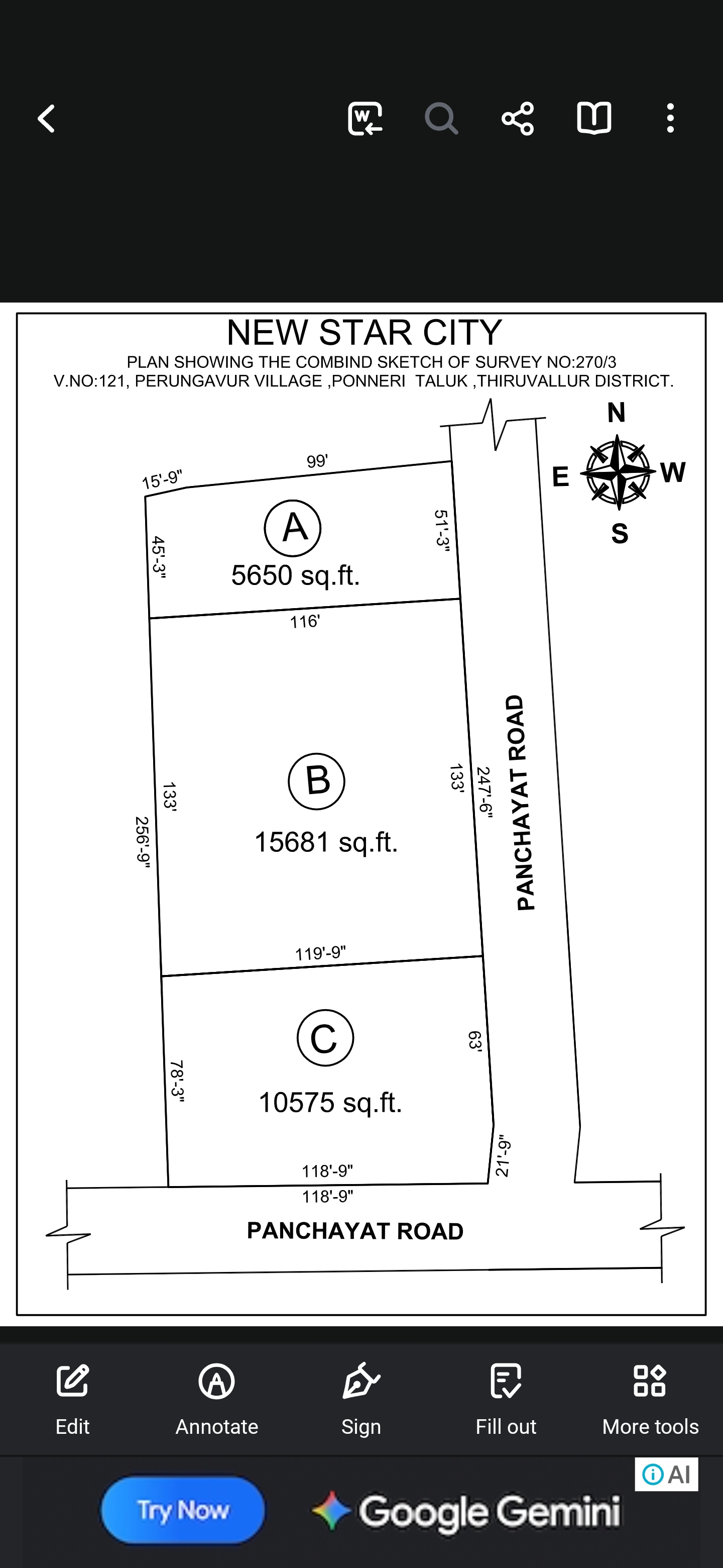 Commercial Plot for Sale in Perungavoor, Tamil Nadu
